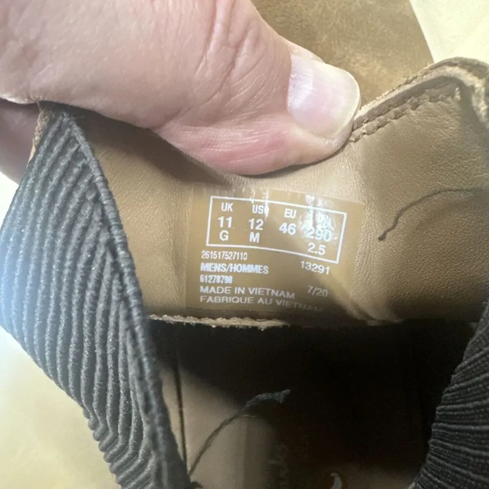 Men's Clarks Unstructured Ankle Slip On Boot Brown Nubuck Wide 12m